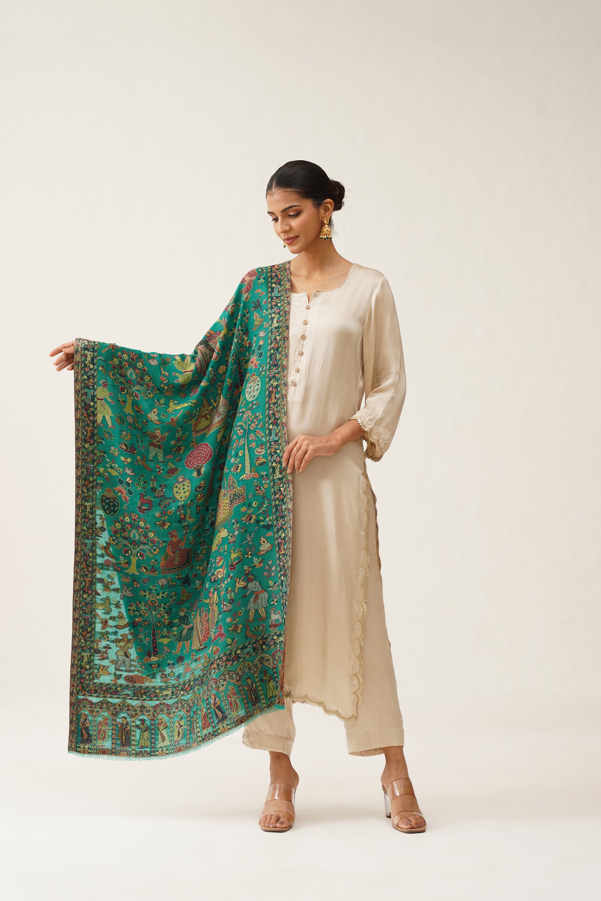 Green Kaani Women Shawl