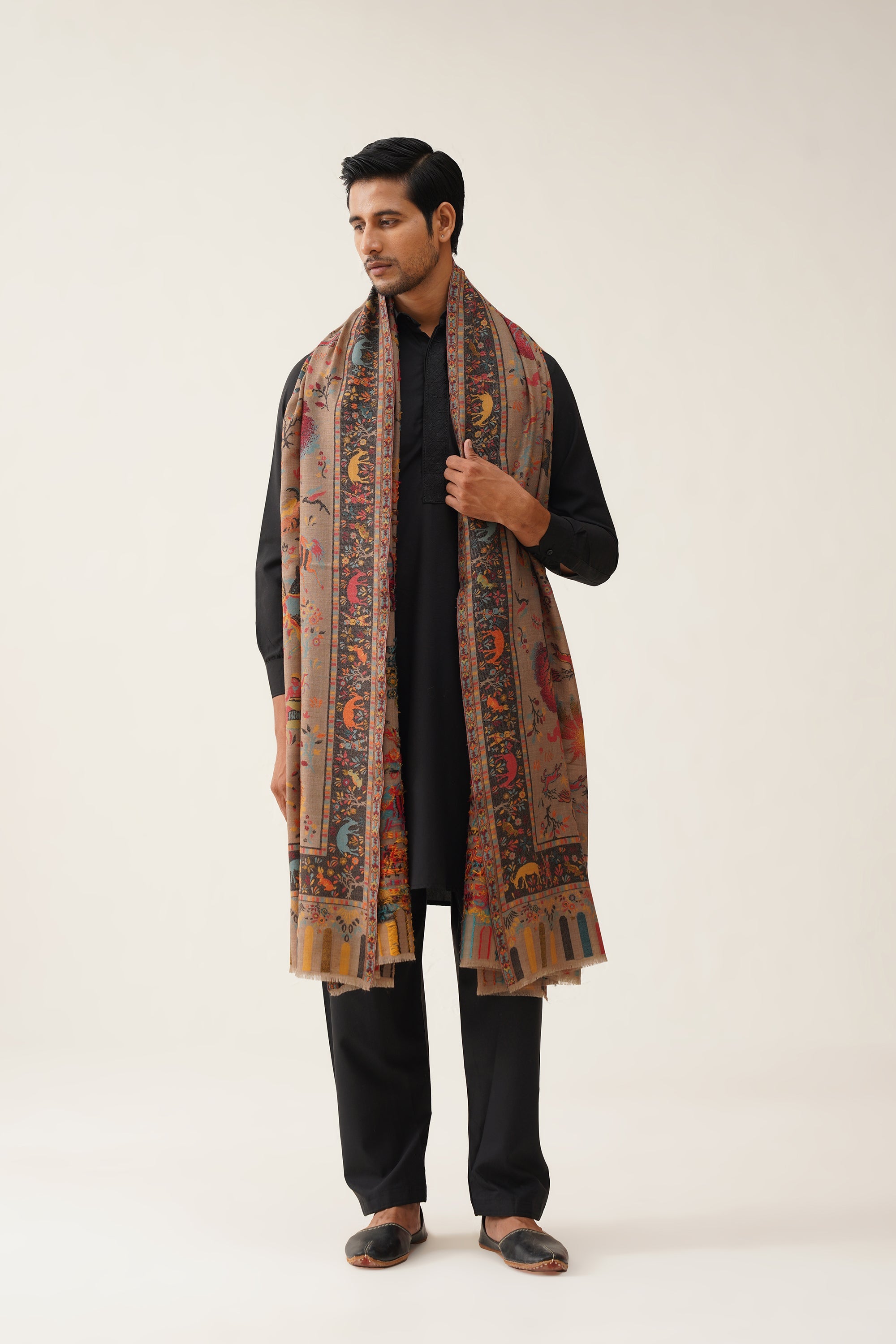 Mens Kani Brown Wool Dusala