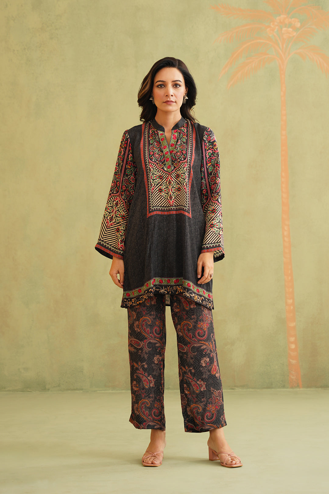 Samina Printed Crepe Matching Set