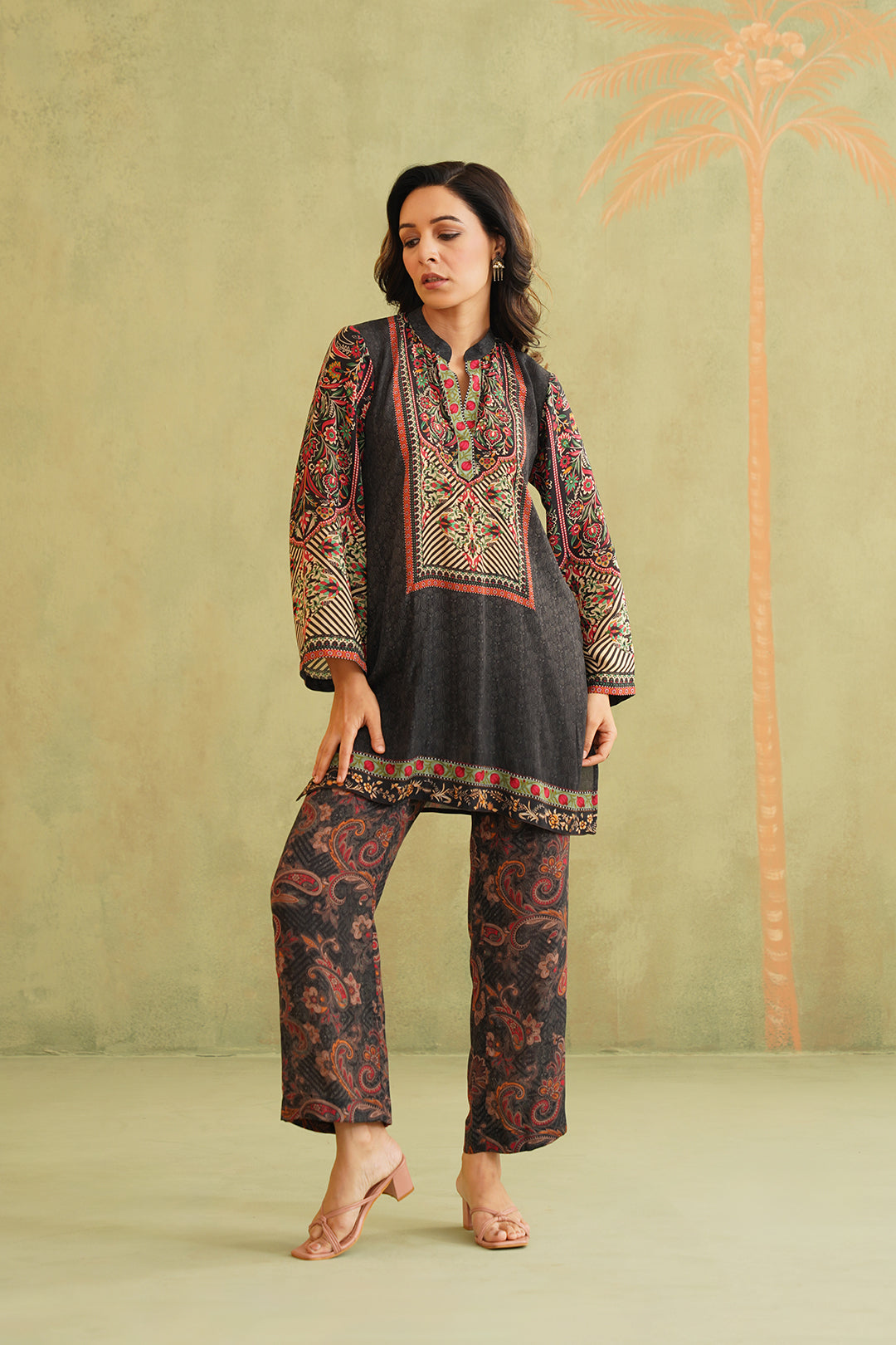 Samina Printed Crepe Matching Set