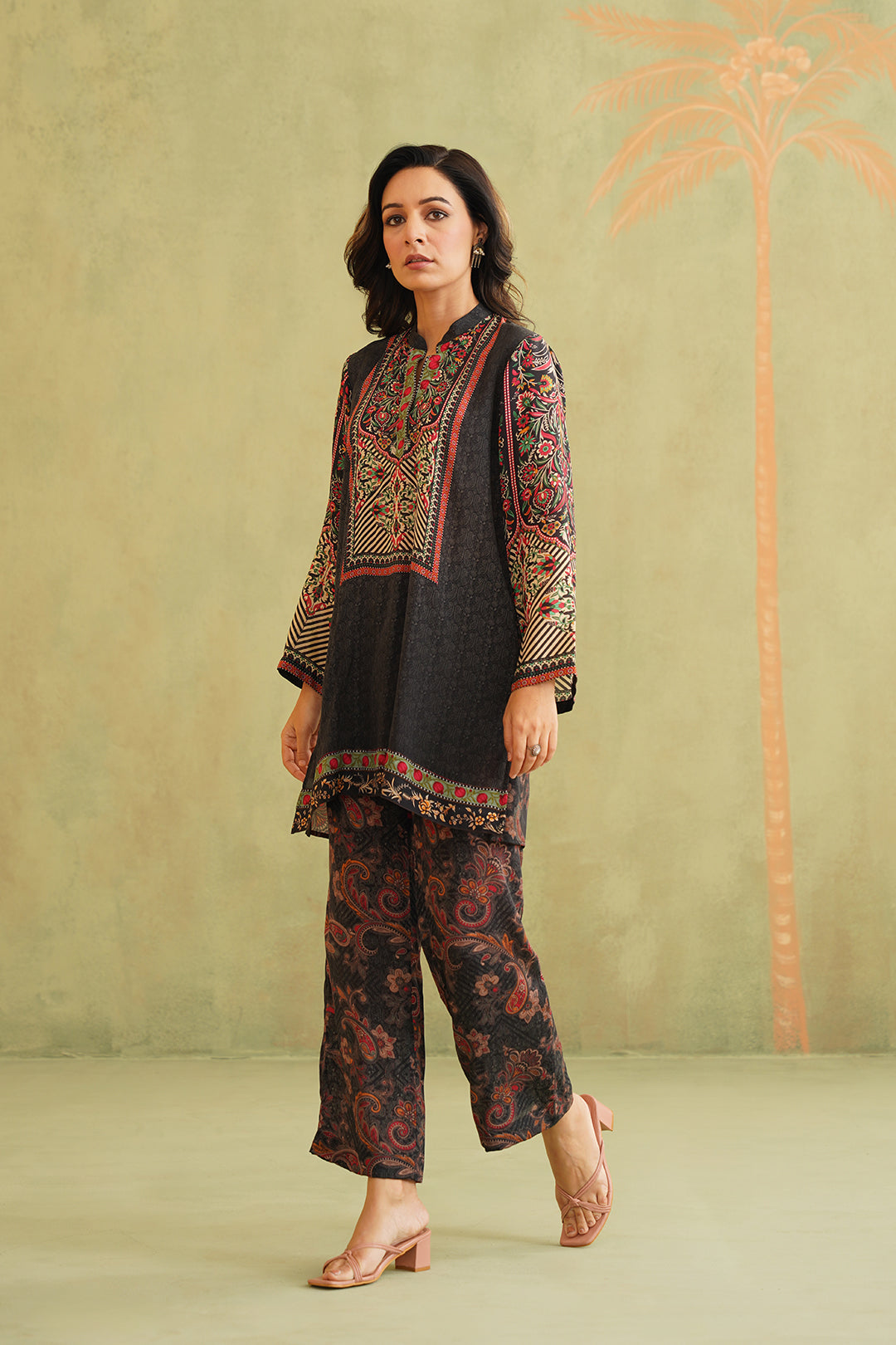 Samina Printed Crepe Matching Set