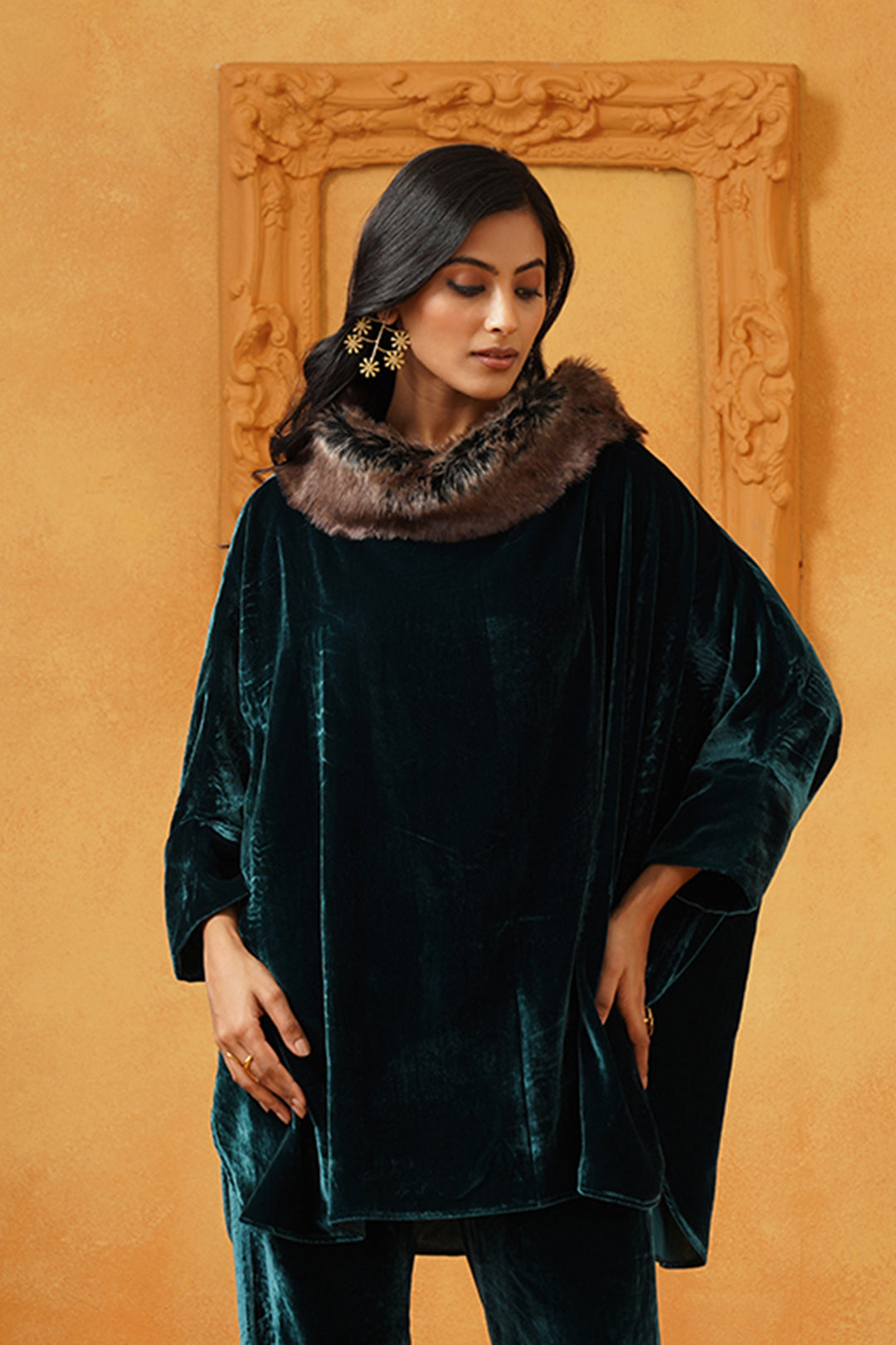 Hania Velvet Poncho