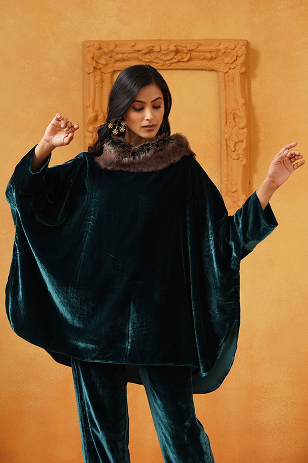 Hania Velvet Poncho