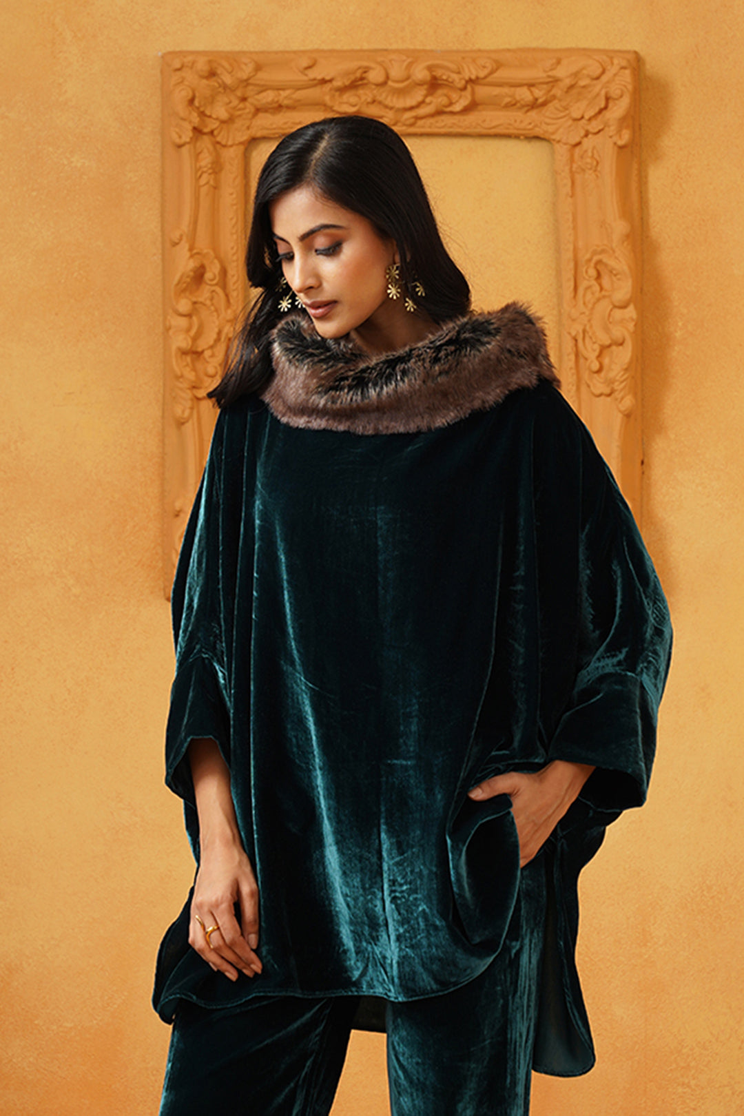 Hania Velvet Poncho