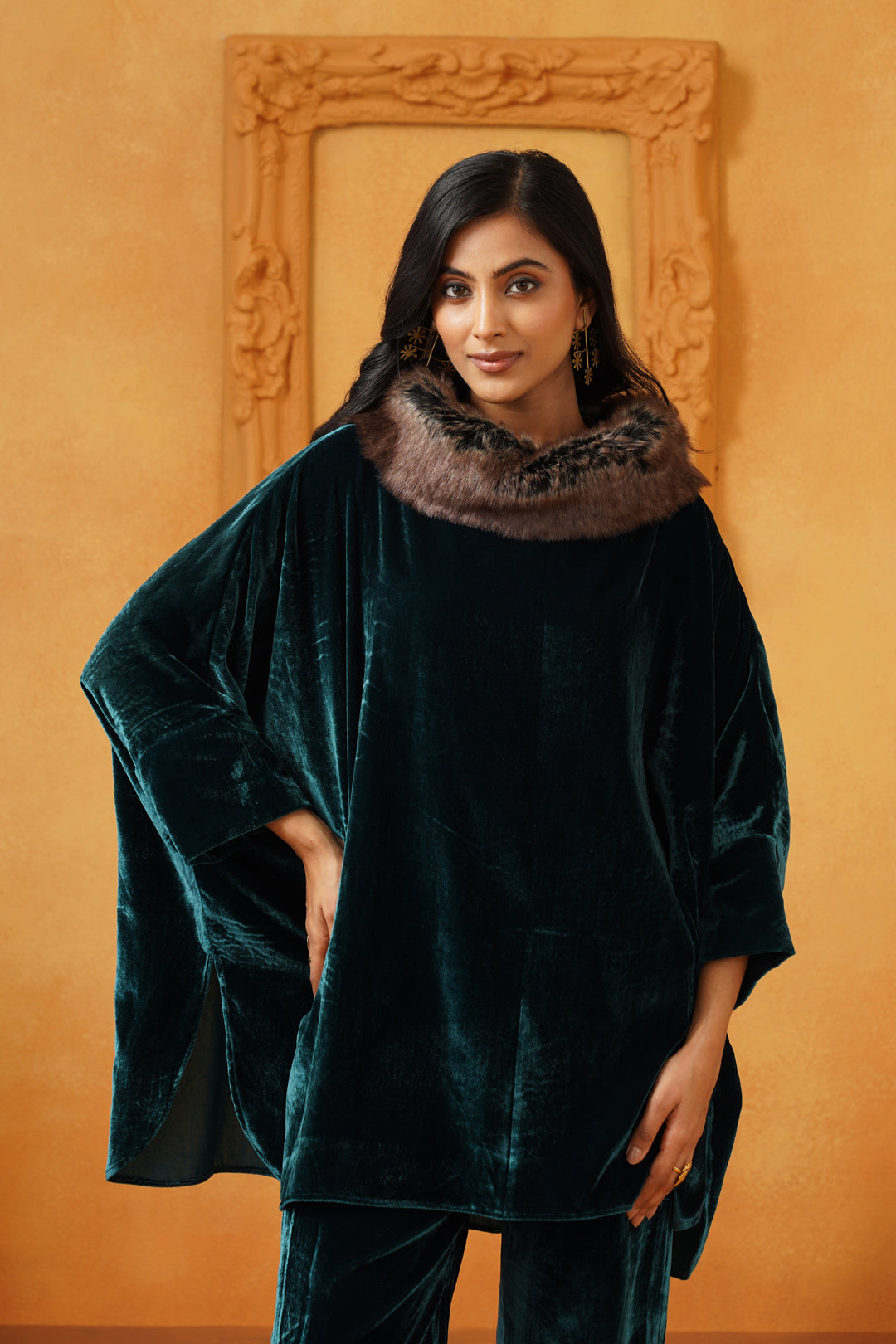 Hania Velvet Poncho