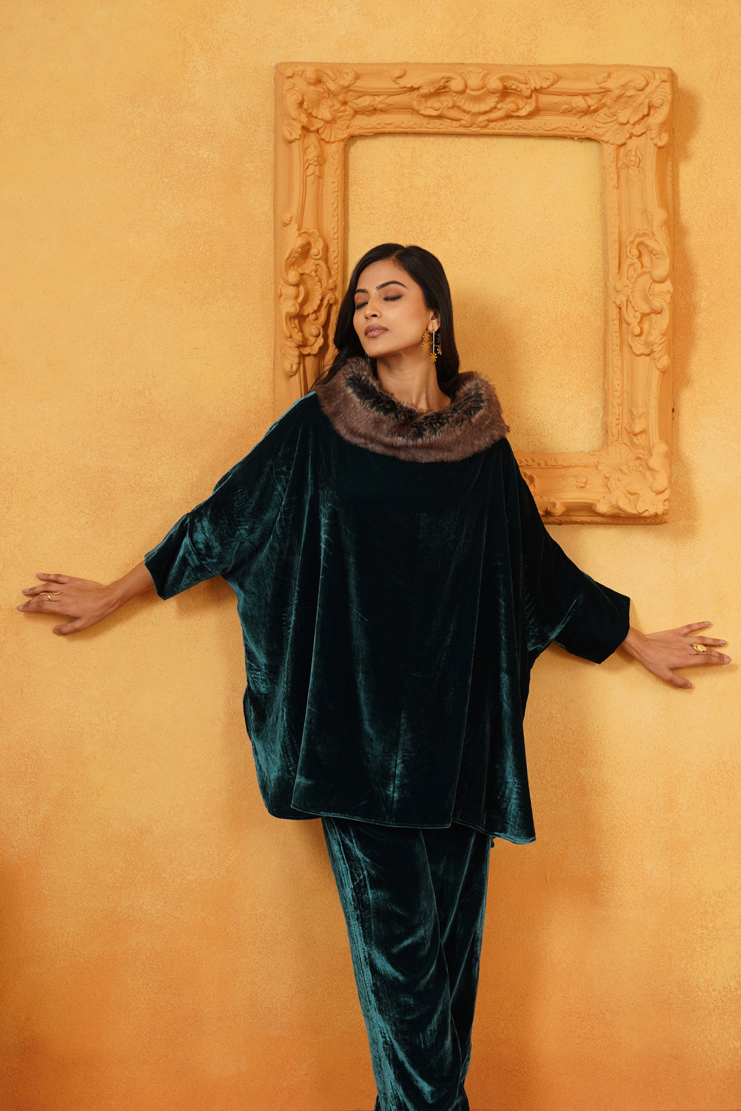 Hania Velvet Poncho