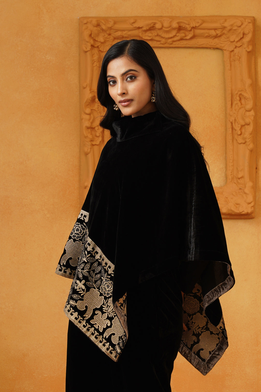 Nayab Velvet Embroidered Poncho