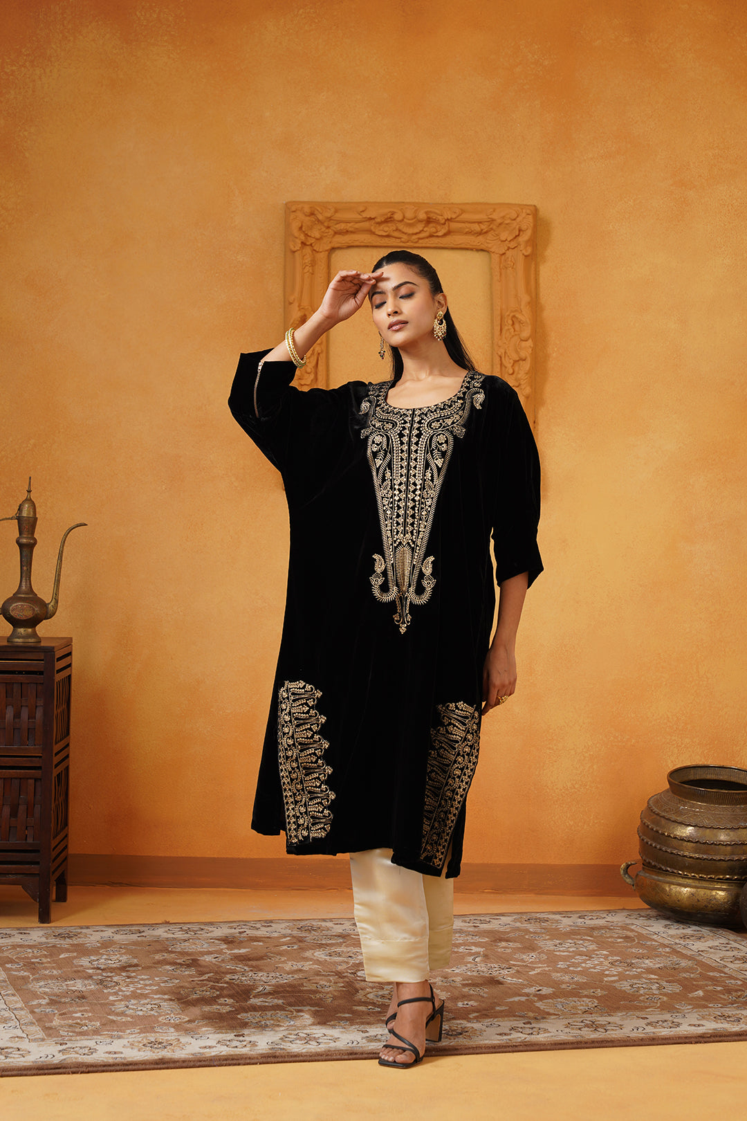 Mehrunisa Velvet Embroidered Matching Set