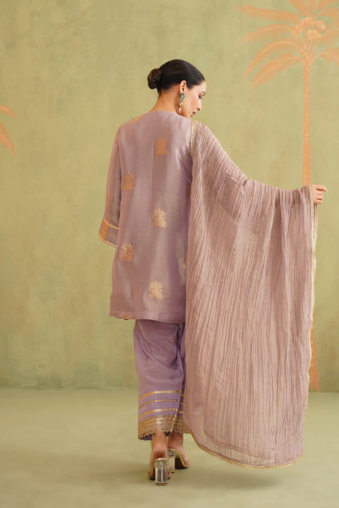 Rabia Brocade Embroidered Suit Set With Dupatta