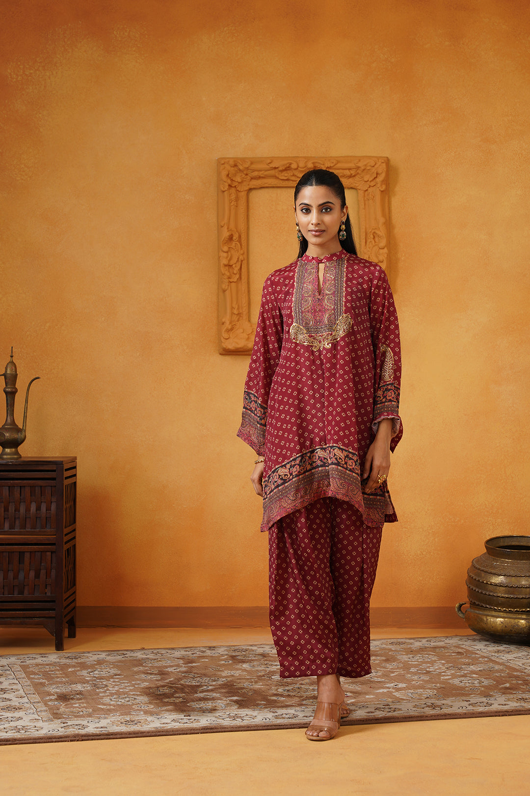 Arshia Hand Embroidered Crepe Matching Set