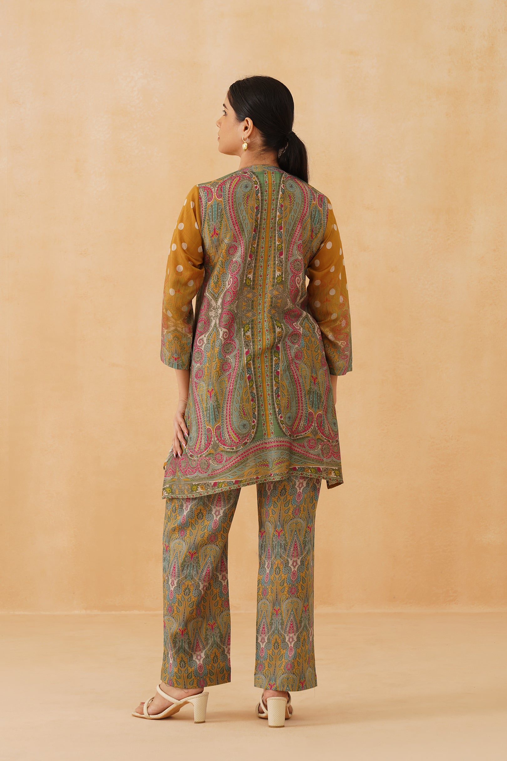 Gulmohar Linen Crepe Matching Set