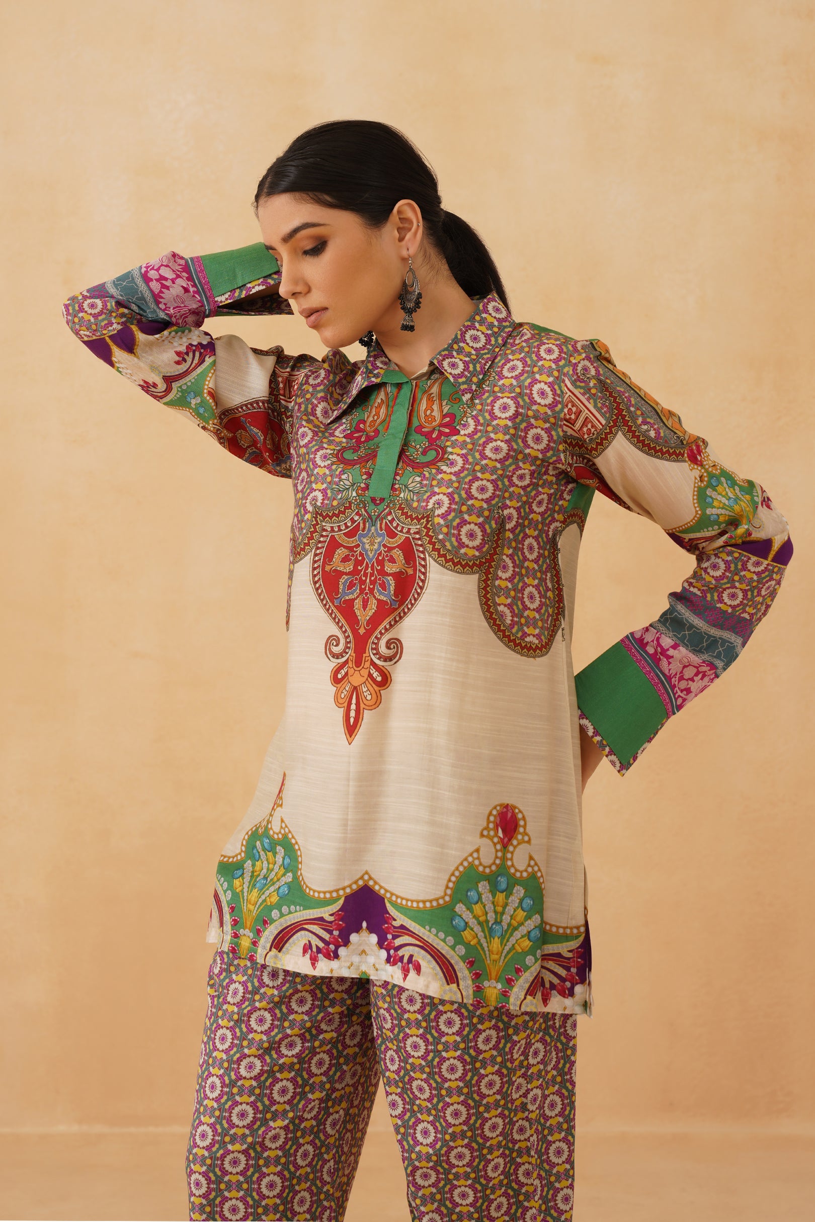 Aafreen Linen Crepe Matching Set